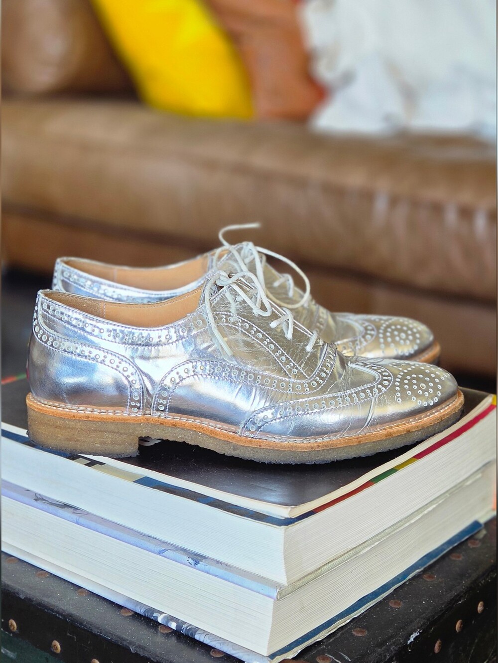 Anthology Paris Mirror Finish Wingtip Brogues Oxfords Lace-Up Shoes